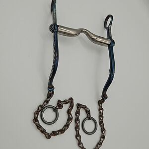 Hand Forged Western Horse Bit Low Port Rein Chains